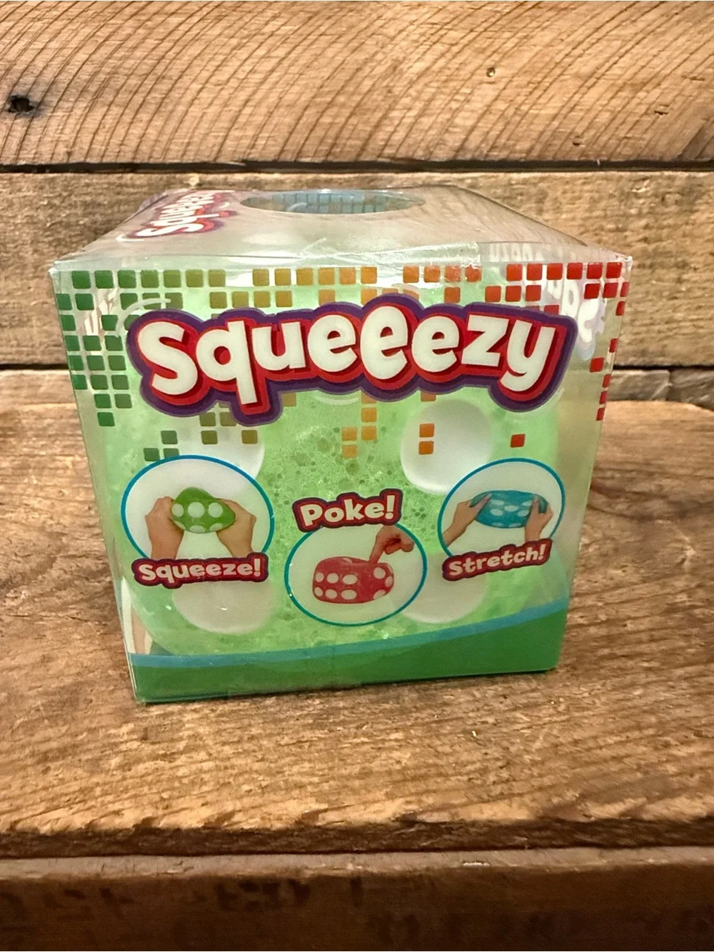 Squeeezy Green Dice Squishy Toy - NWT